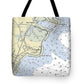 Rye Harbor New Hampshire Nautical Chart - Tote Bag