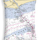 Sabine Pass-texas Nautical Chart - Throw Pillow