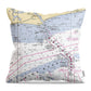 Sabine Pass-texas Nautical Chart - Throw Pillow