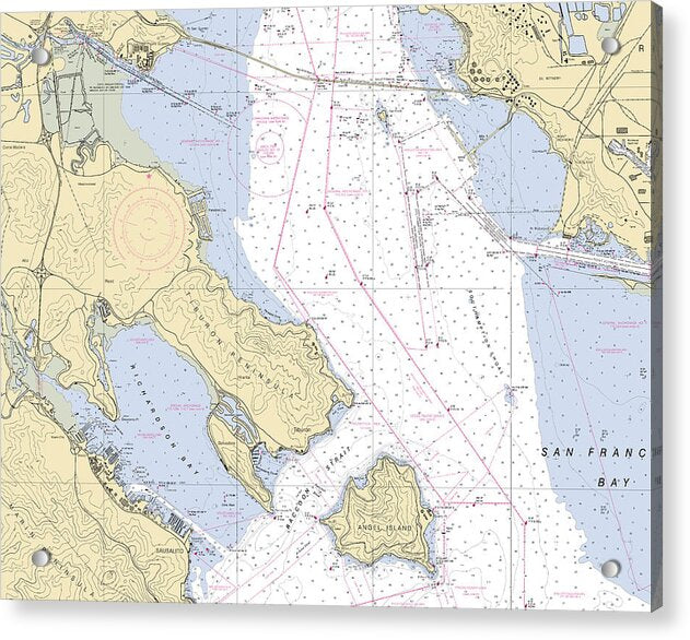 Sant Monica Bay -california Nautical Chart _v6 - Acrylic Print