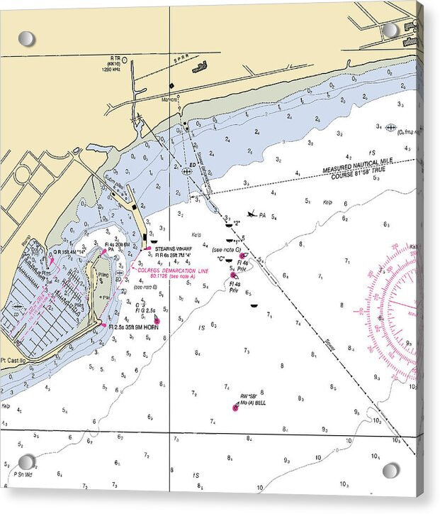Santa Barbara-california Nautical Chart - Acrylic Print