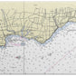 Santa Cruz California Nautical Chart - Bath Towel