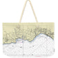 Santa Cruz California Nautical Chart - Weekender Tote Bag