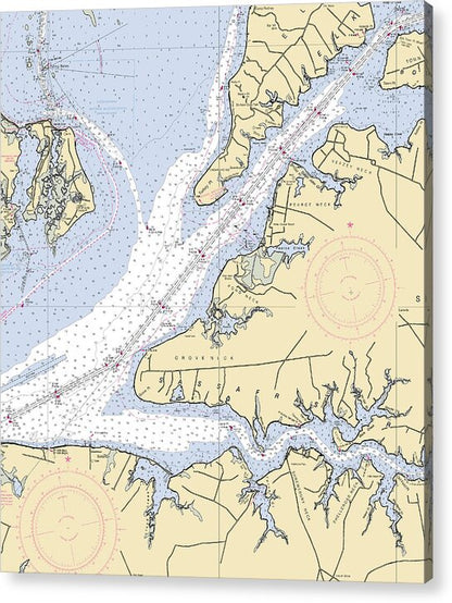 Sassafras River-maryland Nautical Chart - Acrylic Print