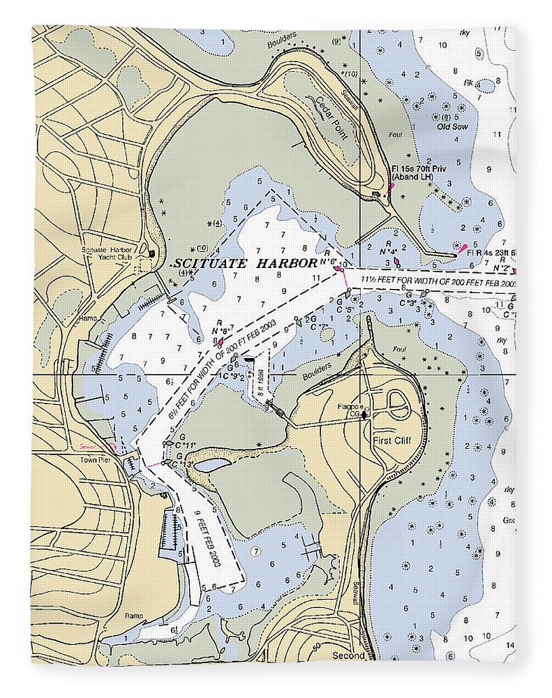 Scituate Harbor-massachusetts Nautical Chart - Blanket