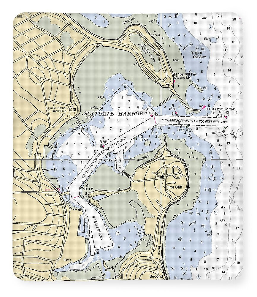 Scituate Harbor-massachusetts Nautical Chart - Blanket