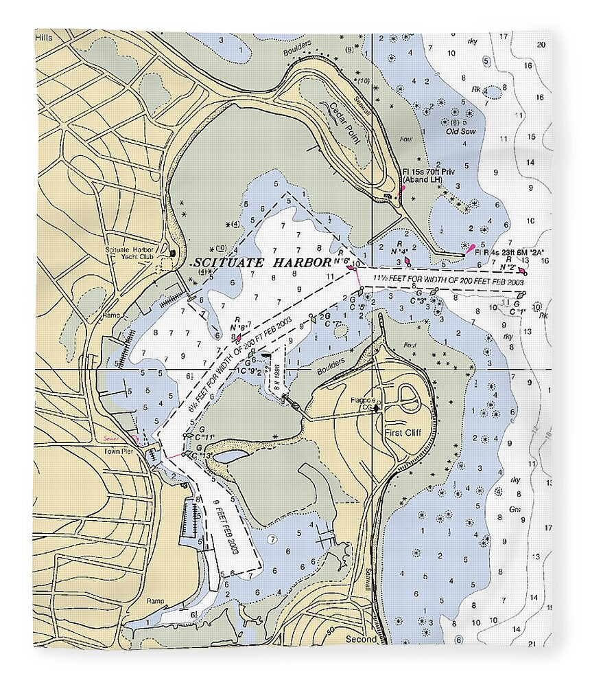Scituate Harbor-massachusetts Nautical Chart - Blanket