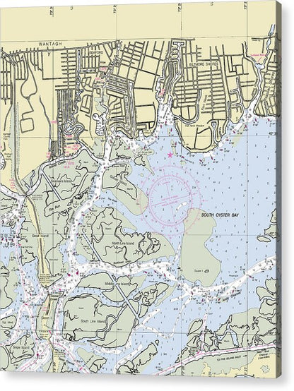 South Oyster Bay New York Nautical Chart - Acrylic Print