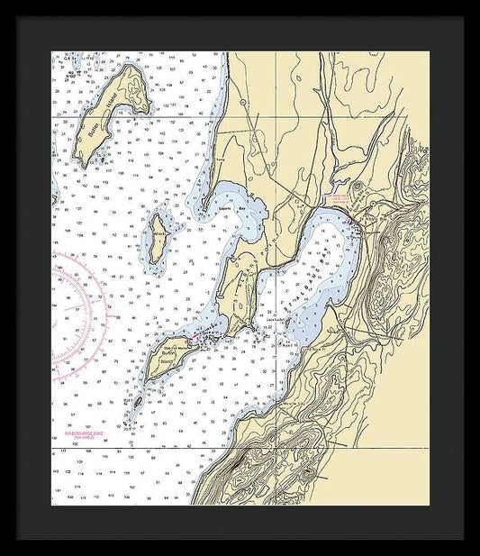 St Albans Bay-lake Champlain  Nautical Chart - Framed Print