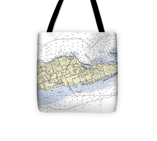St Croix Virgin Islands Nautical Chart - Tote Bag