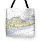 St Croix Virgin Islands Nautical Chart - Tote Bag