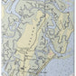 St Simons Island Georgia Nautical Chart - Beach Towel