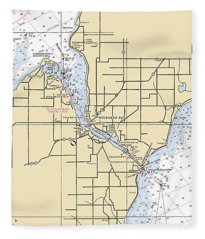 Sturgeon Bay-lake Michigan Nautical Chart - Blanket