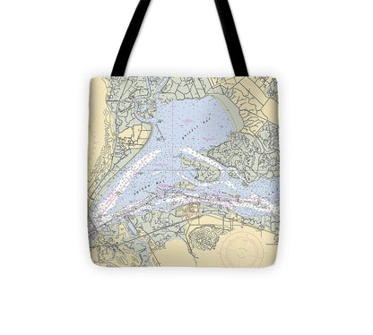 Suisun-bay -california Nautical Chart _v6 - Tote Bag