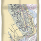 Sullivans Island-south Carolina Nautical Chart - Duvet Cover