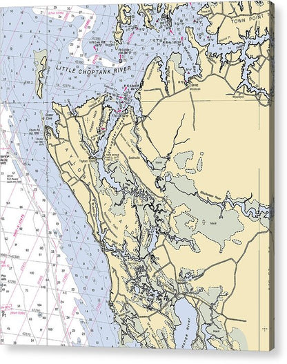 Taylors Island-maryland Nautical Chart - Acrylic Print