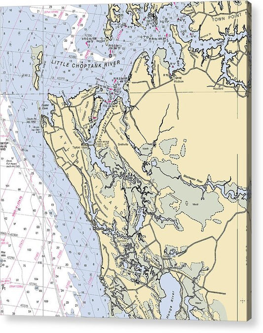 Taylors Island-maryland Nautical Chart - Acrylic Print