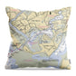 The Neck-massachusetts Nautical Chart - Throw Pillow