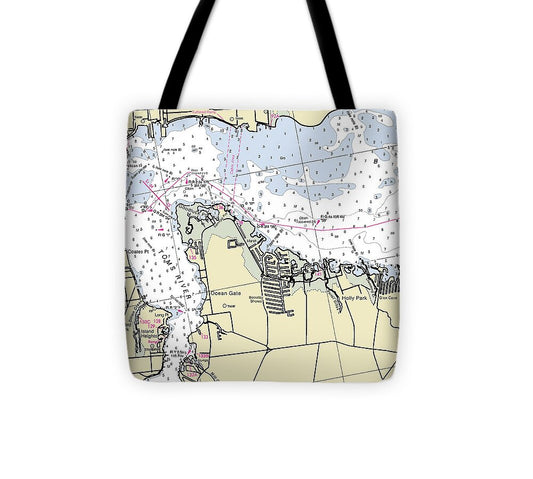 Toms River New Jersey Nautical Chart - Tote Bag