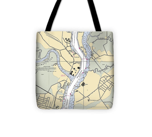 Tremlay Point-new Jersey Nautical Chart - Tote Bag