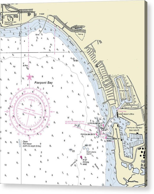 Ventura California Nautical Chart - Acrylic Print