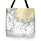 Waterford-connecticut Nautical Chart - Tote Bag