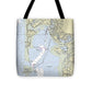 Wellfleet Massachusetts Nautical Chart - Tote Bag