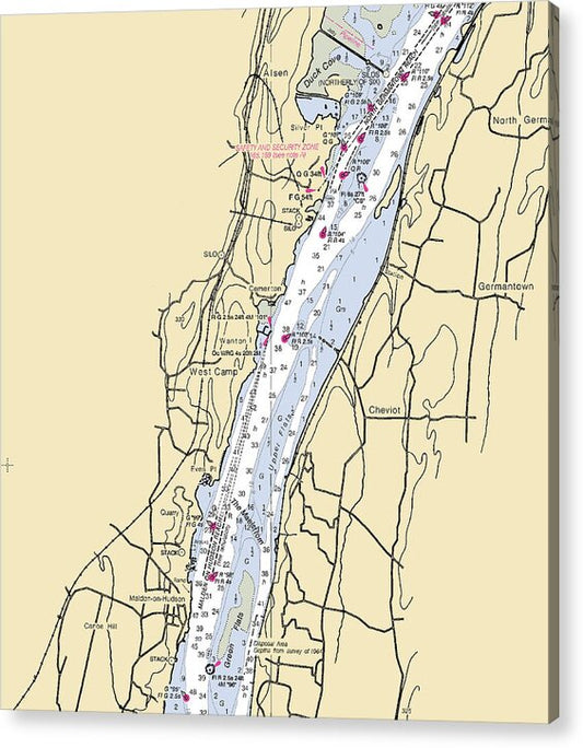 West Camp-new York Nautical Chart - Acrylic Print