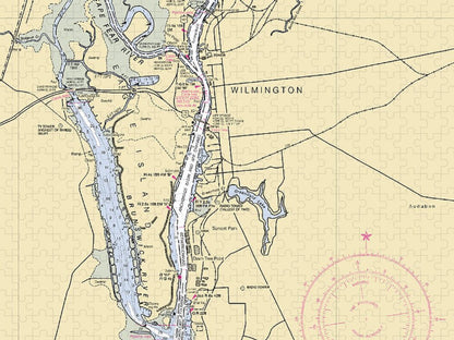 Wilmington-north Carolina Nautical Chart - Puzzle