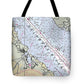 Woodland Beach-delaware Nautical Chart - Tote Bag