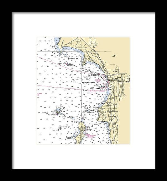 A beuatiful Framed Print of the Burlington-Lake Champlain  Nautical Chart by SeaKoast