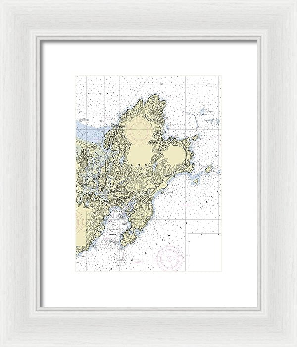 Cape Ann Massachusetts Nautical Chart - Framed Print