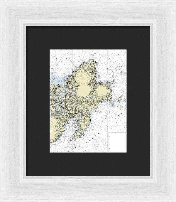 Cape Ann Massachusetts Nautical Chart - Framed Print