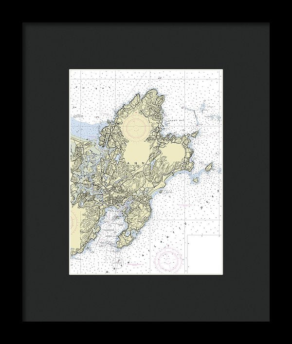 Cape Ann Massachusetts Nautical Chart - Framed Print