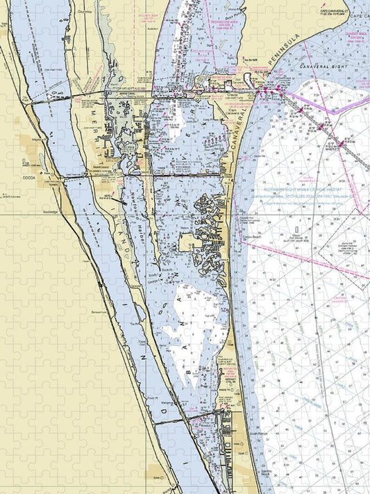 Cape Canaveral South Florida Nautical Chart Puzzle