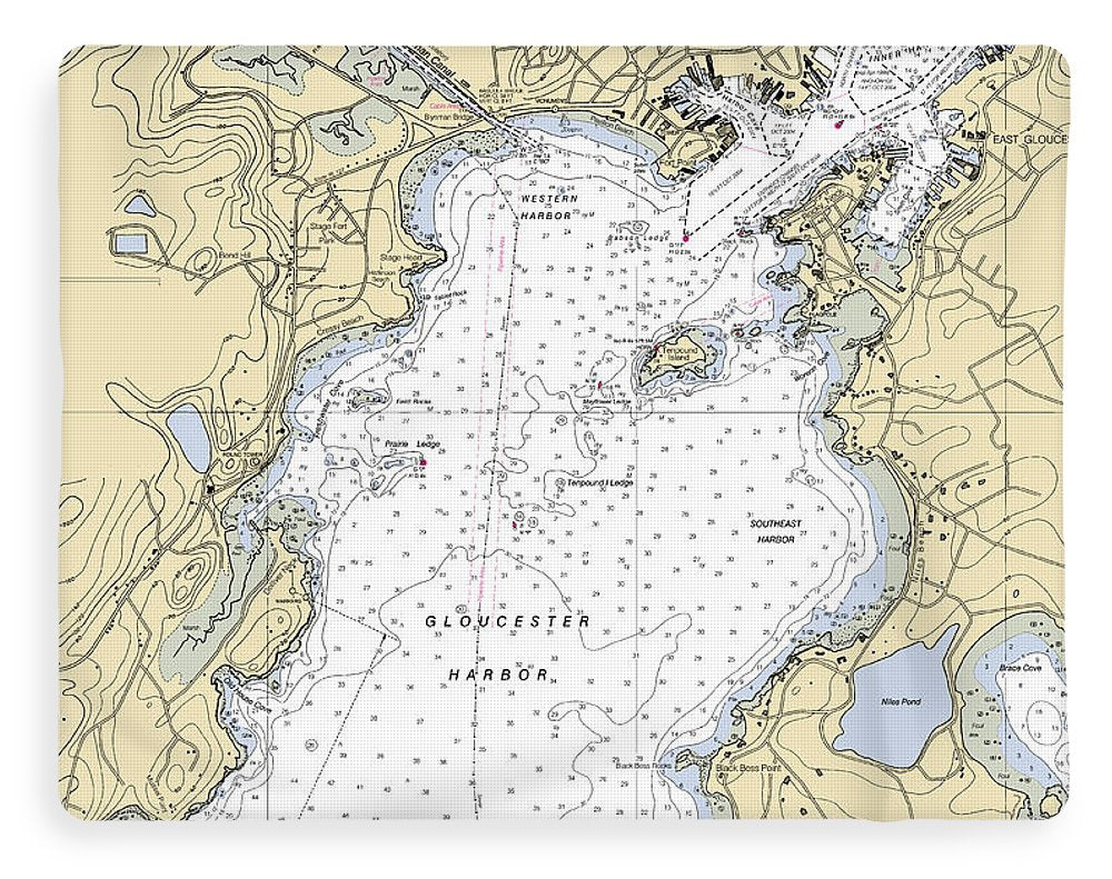 Gloucester-massachusetts Nautical Chart - Blanket