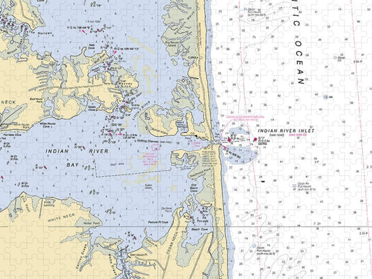 Indian River Inlet Delaware Nautical Chart Puzzle