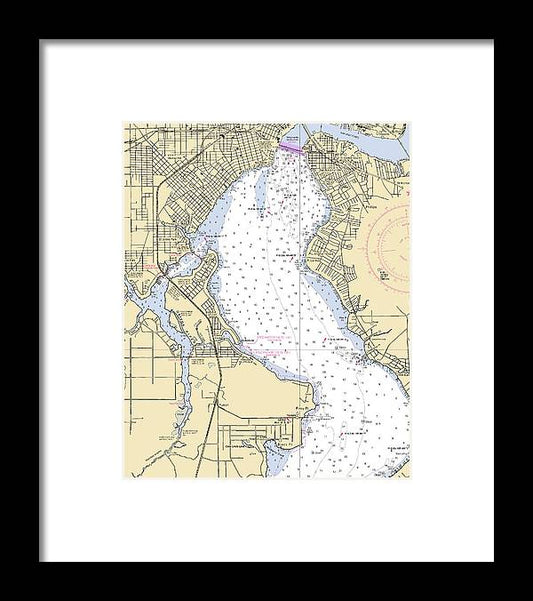 A beuatiful Framed Print of the Jacksonville-Florida Nautical Chart by SeaKoast