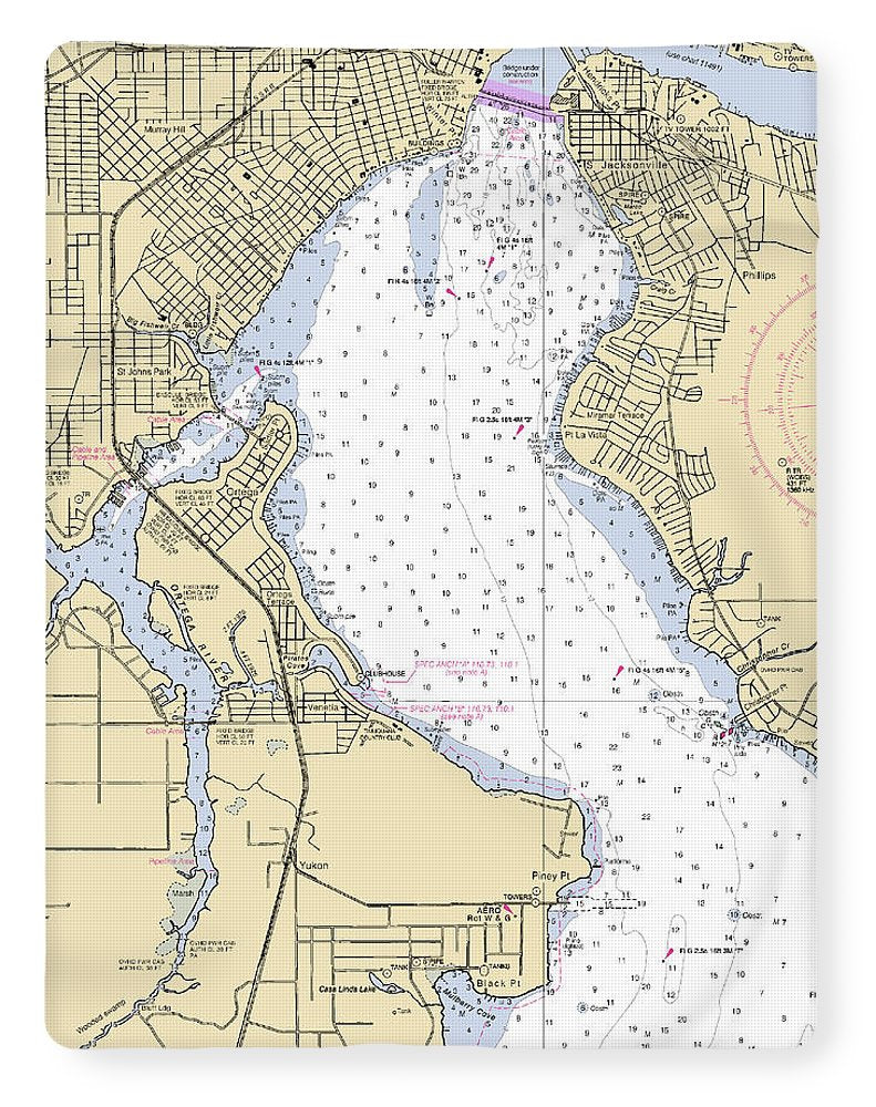 Jacksonville-florida Nautical Chart - Blanket