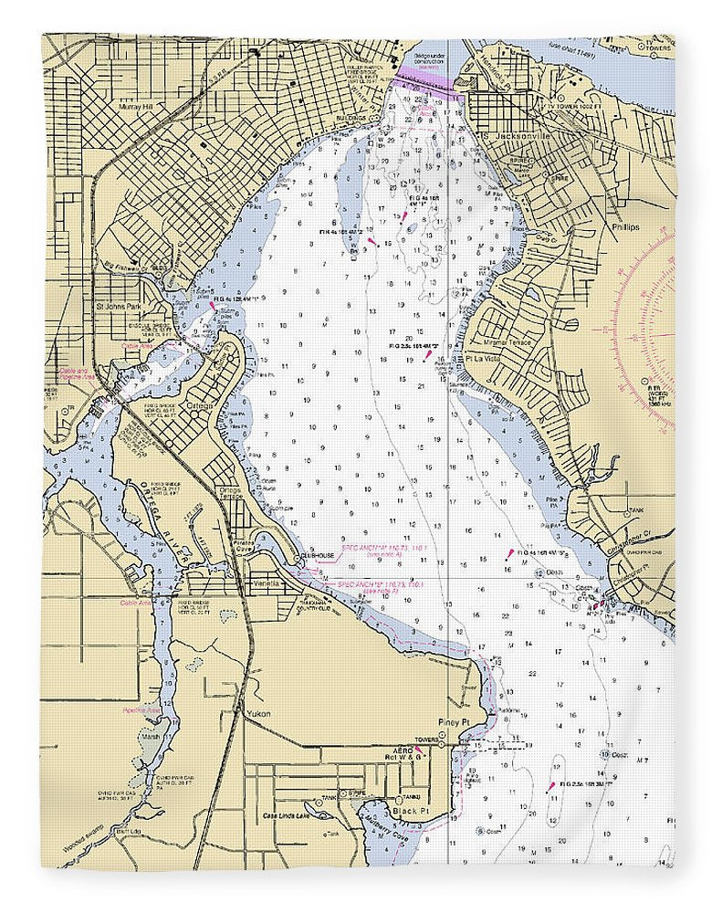 Jacksonville-florida Nautical Chart - Blanket