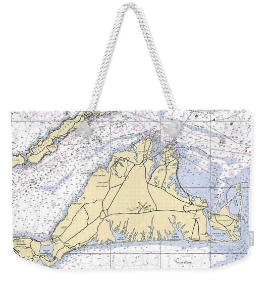 Martha's Vineyard-massachusetts Nautical Chart - Weekender Tote Bag