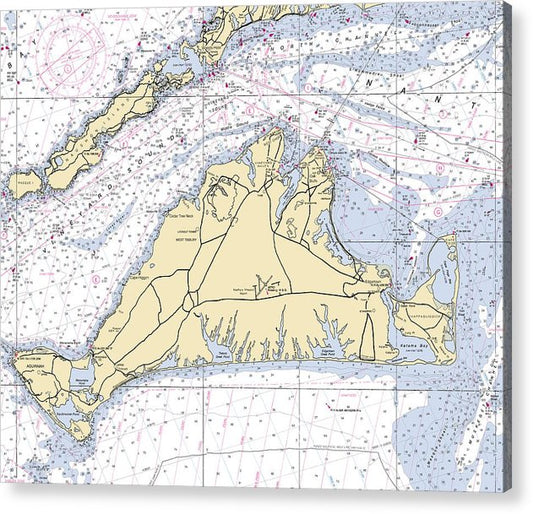 Martha'S Vineyard-Massachusetts Nautical Chart  Acrylic Print