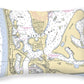 Mission Bay-california Nautical Chart - Throw Pillow