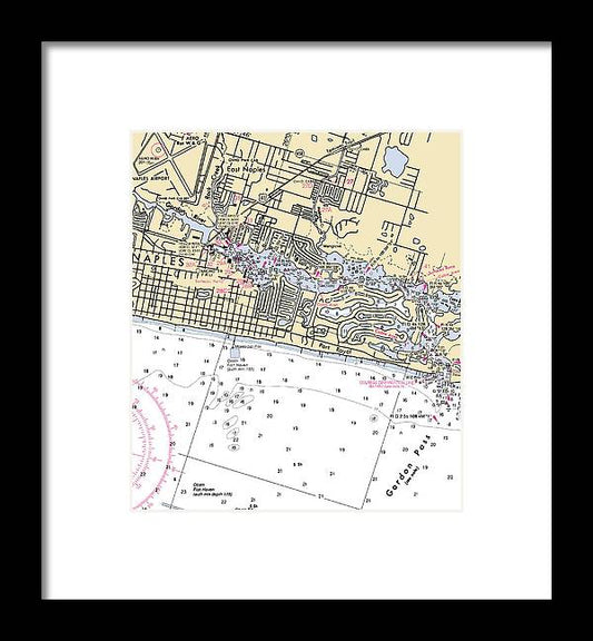 A beuatiful Framed Print of the Naples-Florida Nautical Chart by SeaKoast