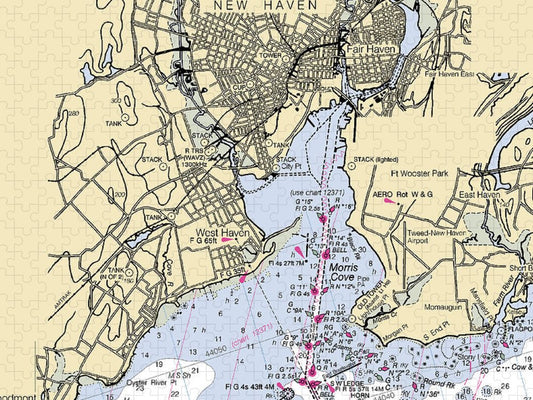New Haven Connecticut Nautical Chart Puzzle