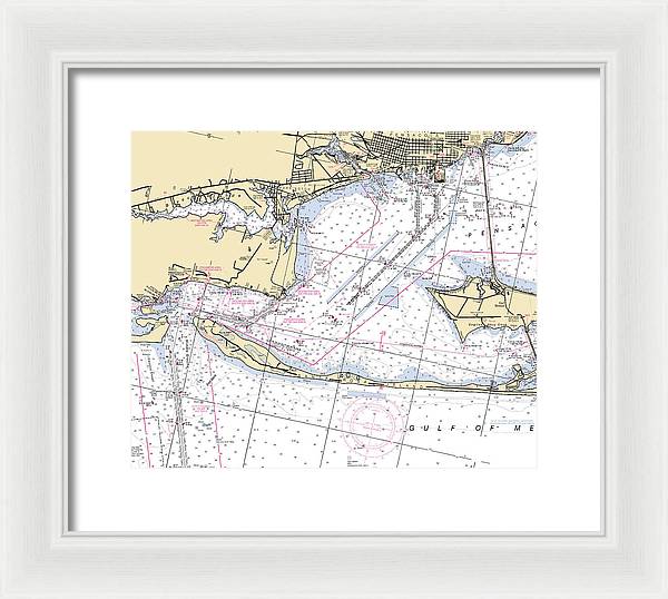 Pensacola-florida Nautical Chart - Framed Print