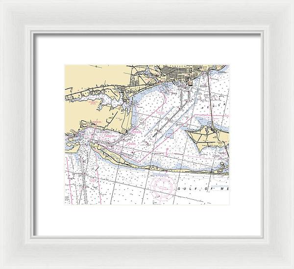 Pensacola-florida Nautical Chart - Framed Print