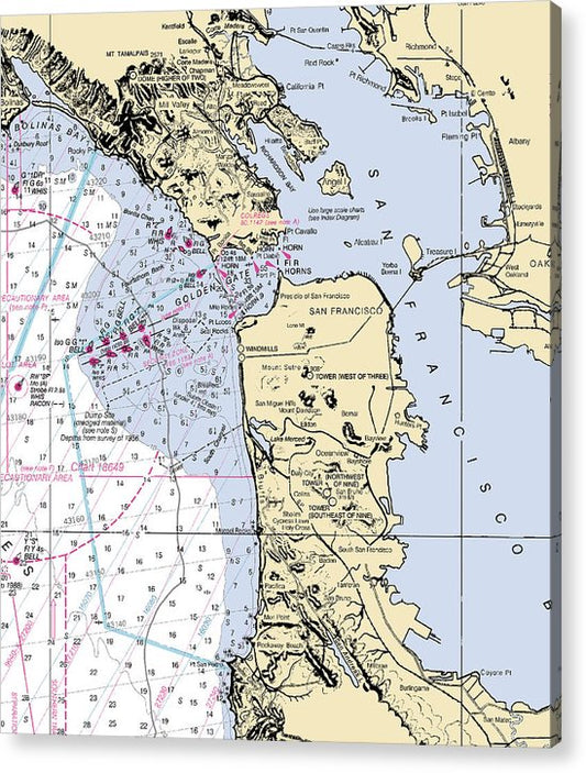 San Francisco-California Nautical Chart  Acrylic Print