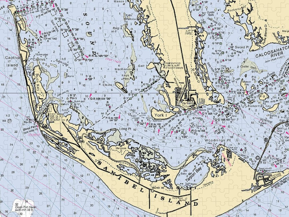 Sanibel Florida Nautical Chart Puzzle