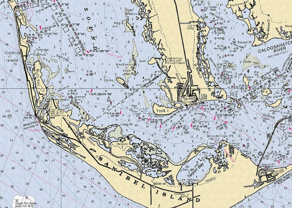 Sanibel-florida Nautical Chart - Puzzle